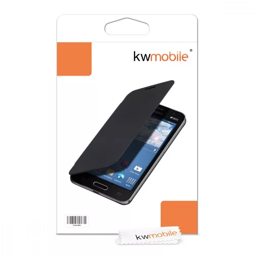 Husa Samsung Galaxy Core 2, Piele ecologica, Negru, 22205.01