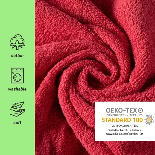 Husa pentru scaun Jemidi, 60 x 130 cm, Rosu, Bumbac organic, 54895.09