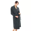 Halat de baie unisex Homelevel, M, Gri, Bumbac organic, 54845.73.2