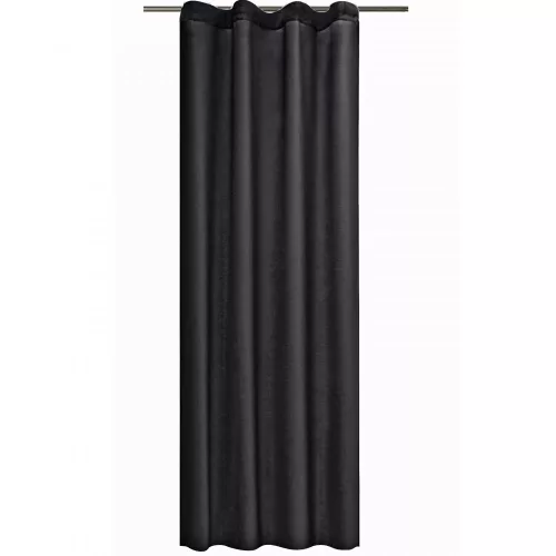 Draperie opaca Stella cu rejansa Jemidi, 140 x 175 cm, Negru, Poliester, 55283.01.04