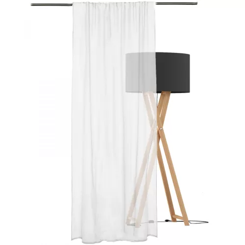 Draperie transparenta Jemidi, 140 x 245 cm, Alb, Poliester, 55284.02.01