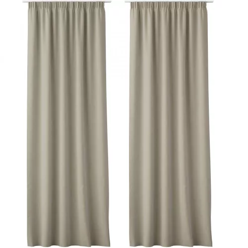 Set 2 Draperii Lola cu rejansa Jemidi, 140 x 250 cm, Bej, Poliester, 55308.11.02