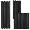 Draperie opaca Stella cu inele Jemidi, 300 x 245 cm, Negru, Poliester, 55288.01.01
