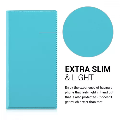 Husa Wiko Ridge Fab, Piele ecologica, Albastru, 32189.23