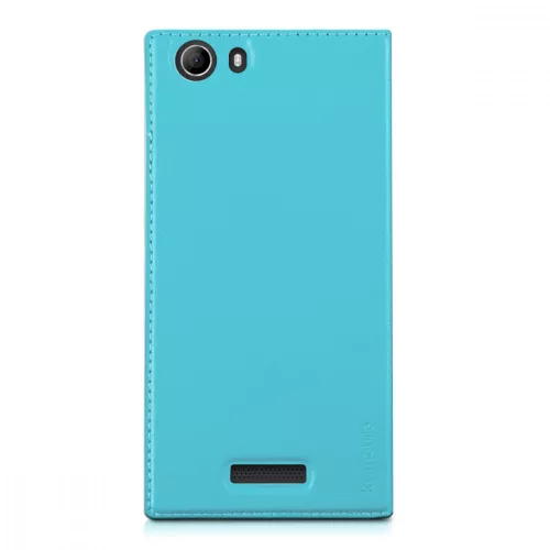Husa Wiko Ridge Fab, Piele ecologica, Albastru, 32189.23