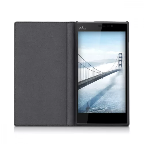 Husa Wiko Ridge Fab, Piele ecologica, Albastru, 32189.23
