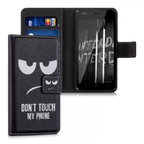 Husa Wiko Birdy, Piele ecologica, Negru, 35604.01