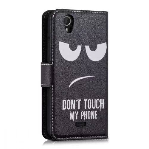 Husa Wiko Birdy, Piele ecologica, Negru, 35604.01
