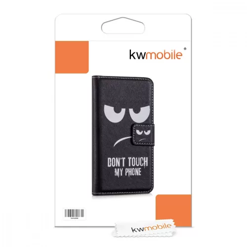 Husa Wiko Birdy, Piele ecologica, Negru, 35604.01
