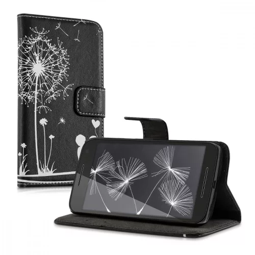 Husa Motorola Moto G 3rd gen, Piele ecologica, Negru, 34861.04