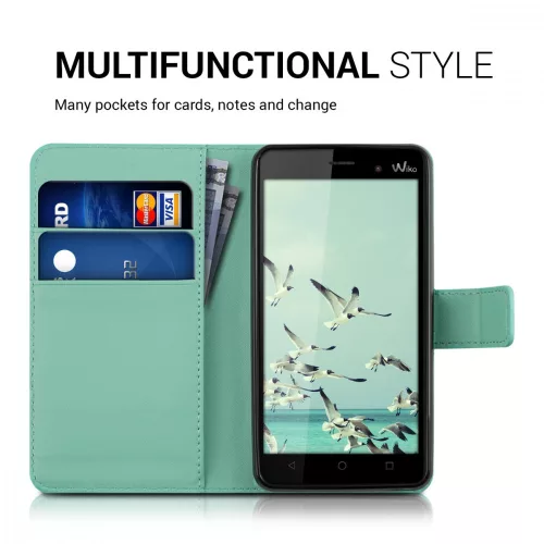 Husa Wiko Lenny 3, Piele ecologica, Verde, 37334.71