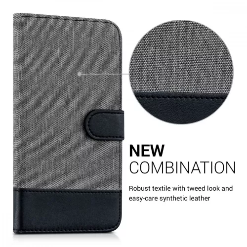 Husa Motorola Moto X Style, Textil, Gri, 38313.22
