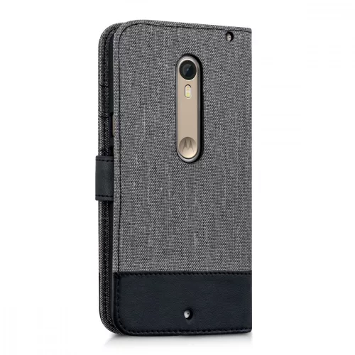 Husa Motorola Moto X Style, Textil, Gri, 38313.22