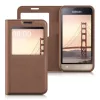 Husa Samsung Galaxy J1 (2016), Piele ecologica, Maro, 38403.54