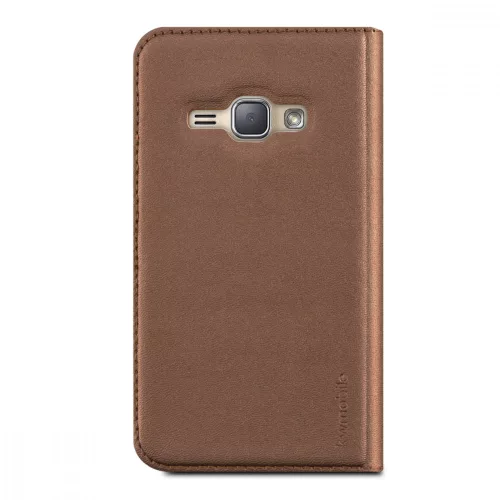 Husa Samsung Galaxy J1 (2016), Piele ecologica, Maro, 38403.54