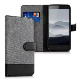 Husa ZTE Blade V7, Textil, Gri, 38682.22