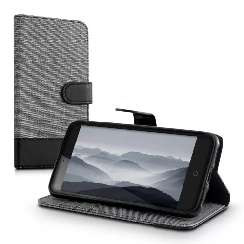 Husa ZTE Blade V7, Textil, Gri, 38682.22
