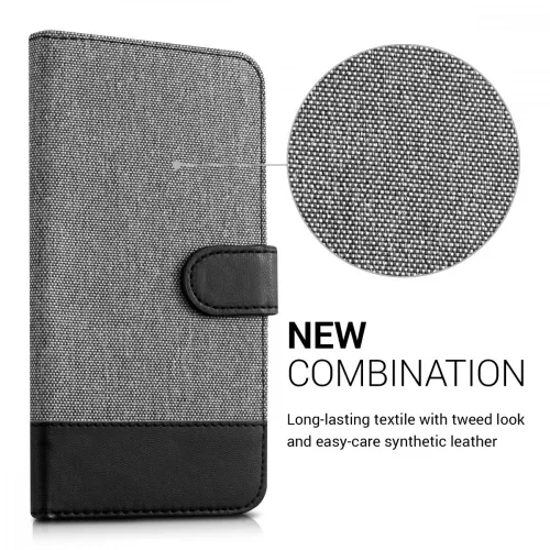 Husa ZTE Blade V7, Textil, Gri, 38682.22