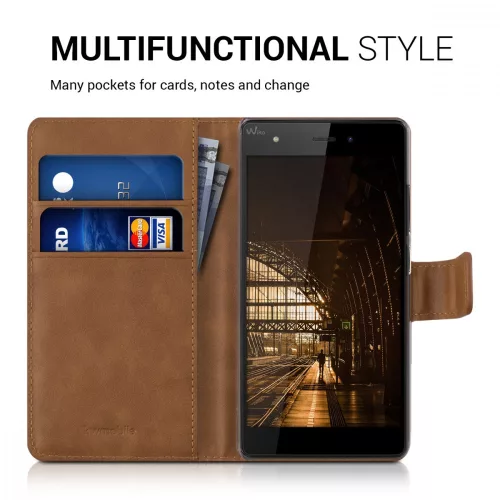 Husa Wiko Pulp, Piele ecologica, Maro, 36145.83