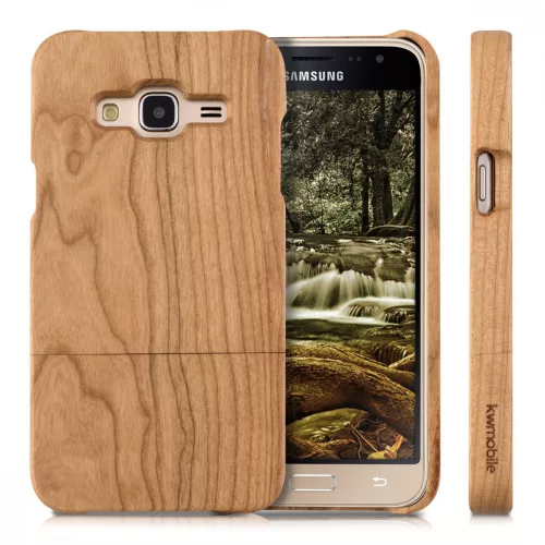 Husa Samsung Galaxy J3 (2016), Lemn, Maro, 38160.24