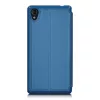 Husa Sony Xperia M4 Aqua, Piele ecologica, Albastru, 37417.17