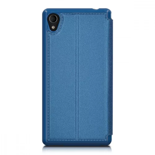 Husa Sony Xperia M4 Aqua, Piele ecologica, Albastru, 37417.17