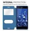Husa Sony Xperia M4 Aqua, Piele ecologica, Albastru, 37417.17