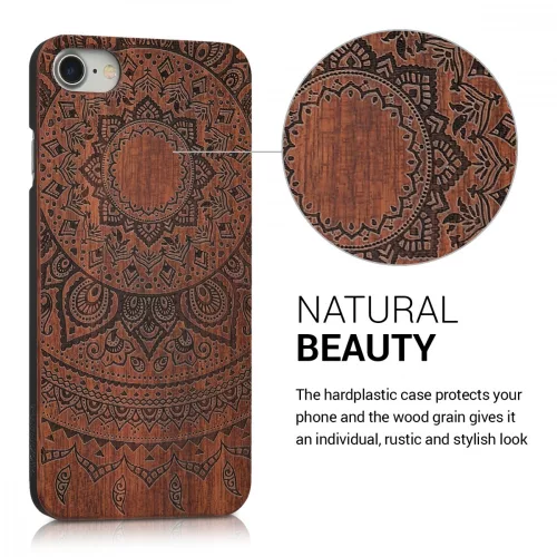 Husa Apple iPhone 8 / iPhone 7 / iPhone SE 2, Lemn, Maro, 39462.03