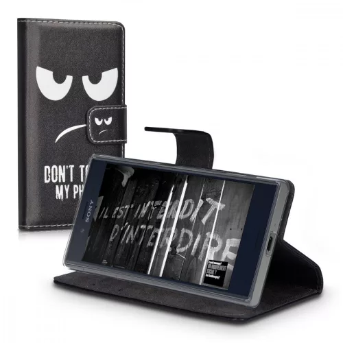 Husa Sony Xperia X Compact, Piele ecologica, Negru, 39638.01