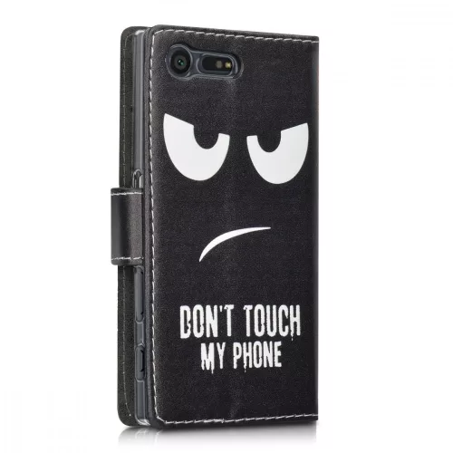 Husa Sony Xperia X Compact, Piele ecologica, Negru, 39638.01