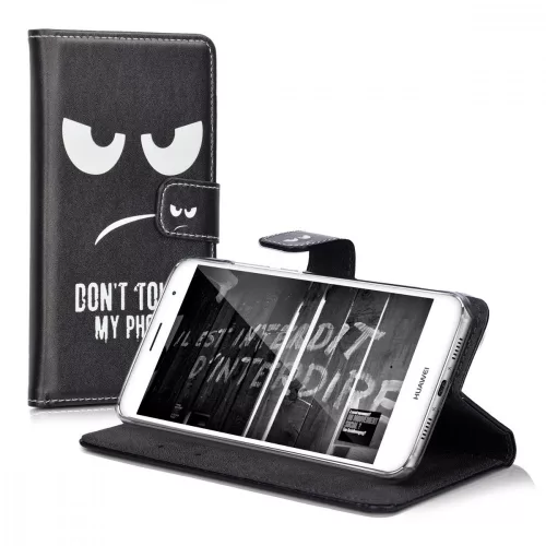 Husa Huawei Nova Plus, Piele ecologica, Negru, 39686.01
