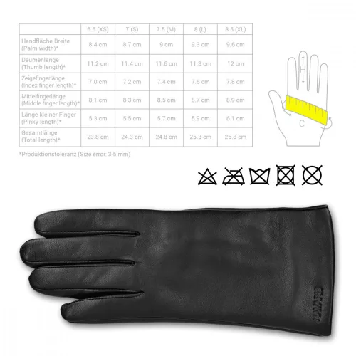 Manusi Navaris din piele pentru Touchscreen, Dama, Negru, Marime L, 39924.12