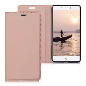 Husa ZTE Nubia N1, Piele ecologica, Roz, 40425.81