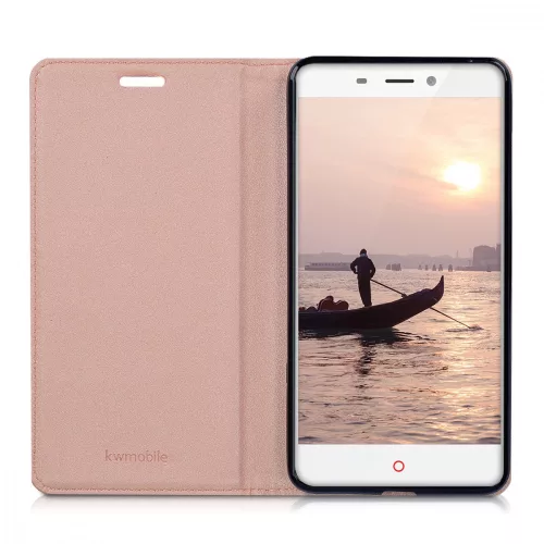 Husa ZTE Nubia N1, Piele ecologica, Roz, 40425.81