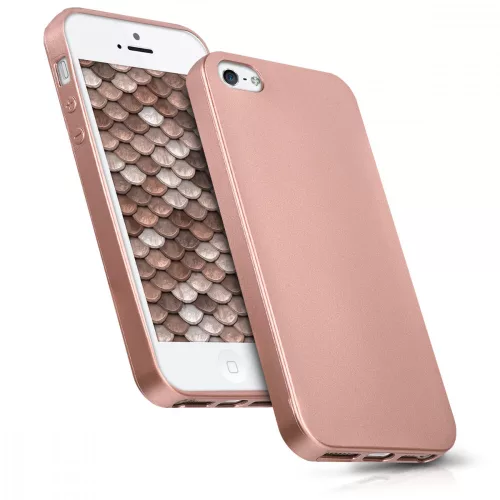 Husa Apple iPhone 5 / iPhone 5s / iPhone SE, Silicon, Rose Gold, 40816.31