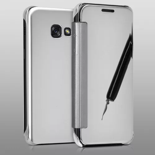 Husa Samsung Galaxy A3 (2017), Piele ecologica, Gri, 40869.42
