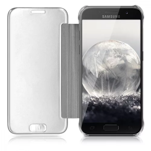 Husa Samsung Galaxy A3 (2017), Piele ecologica, Gri, 40869.42