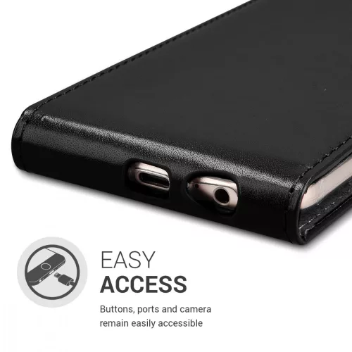 Husa Samsung Galaxy A5 (2017), Piele ecologica, Negru, 40878.01