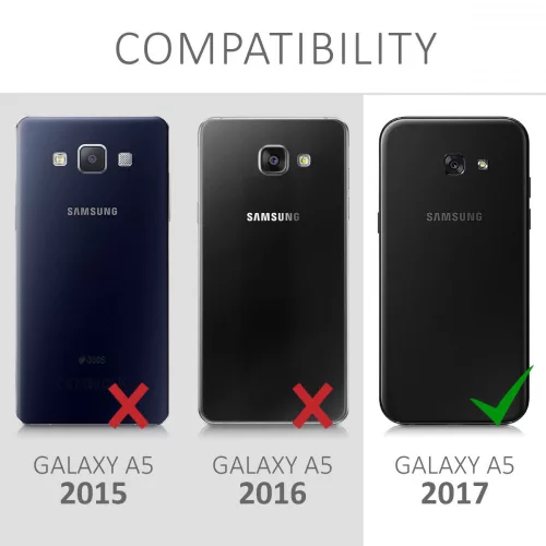 Husa Samsung Galaxy A5 (2017), Piele ecologica, Negru, 40878.01