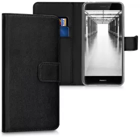 Husa Huawei P9 Lite (2017), Piele ecologica, Negru, 40890.01