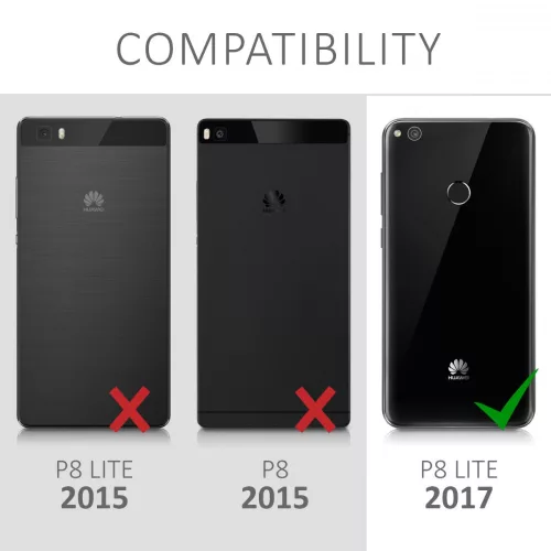 Husa Huawei P9 Lite (2017), Piele ecologica, Negru, 40890.01