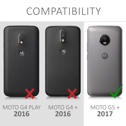 Husa Motorola Moto G5 Plus, Piele ecologica, Roz, 41393.10