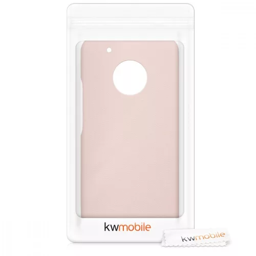 Husa Motorola Moto G5 Plus, Piele ecologica, Roz, 41393.10