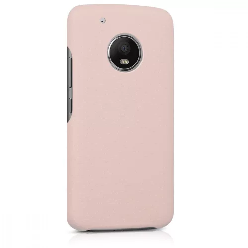 Husa Motorola Moto G5 Plus, Piele ecologica, Roz, 41393.10