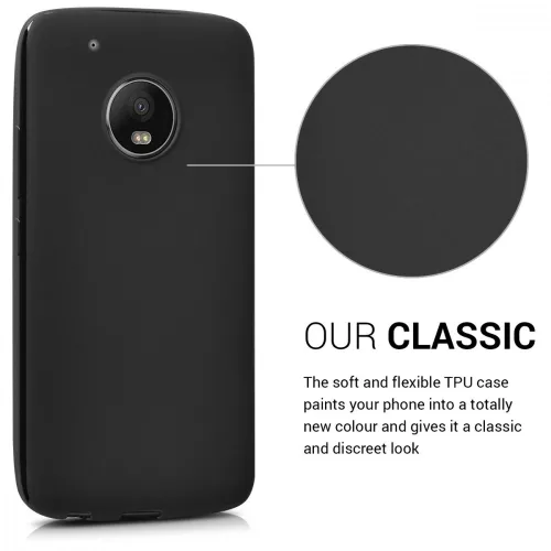 Husa Motorola Moto G5 Plus, Silicon, Negru, 41394.01