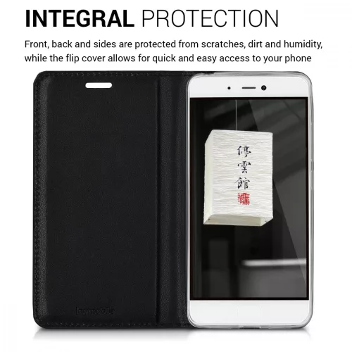 Husa Xiaomi Mi 5s, Piele ecologica, Negru, 41527.01