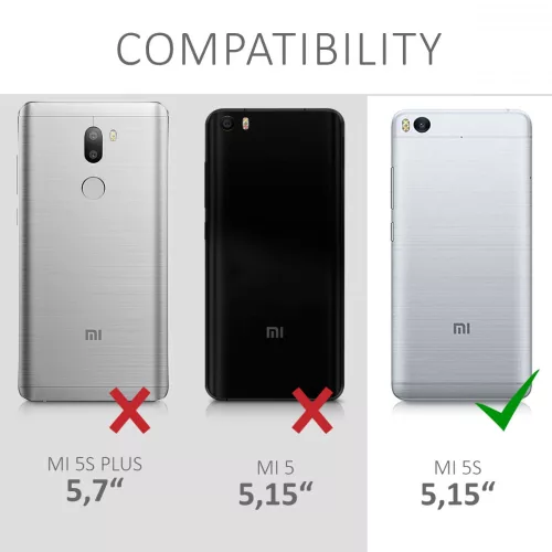 Husa Xiaomi Mi 5s, Piele ecologica, Negru, 41527.01