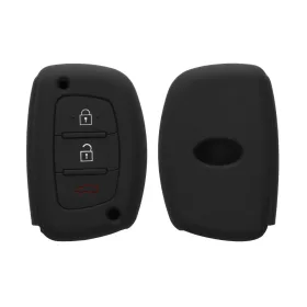   Husa Cheie Auto pentru Hyundai / Kia - 3 Butoane - Keyless Go, Silicon, Negru, 41620.01