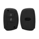 Husa Cheie Auto pentru Hyundai / Kia - 3 Butoane - Keyless Go, Silicon, Negru, 41620.01