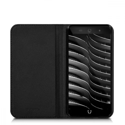 Husa Wileyfox Swift 2X, Piele ecologica, Negru, 41609.01